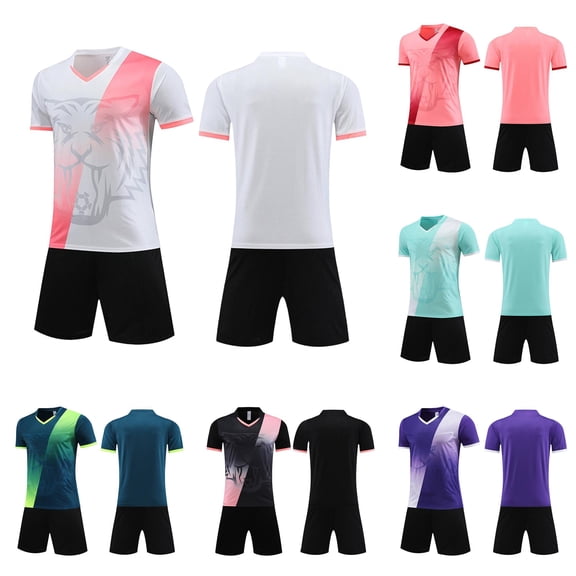 LIIPEE Summer Outfits For Boys Athleisure Fashion Graphic Short Sleeve Tees Solid Color Shorts 2 Piece Set Kids Quick Drying Breathable Sports Outfit Sets,11-12 Years