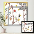 thumbnail image 4 of Designart 'Little Birds and Fall Trees' Traditional Framed Art Print, 4 of 4