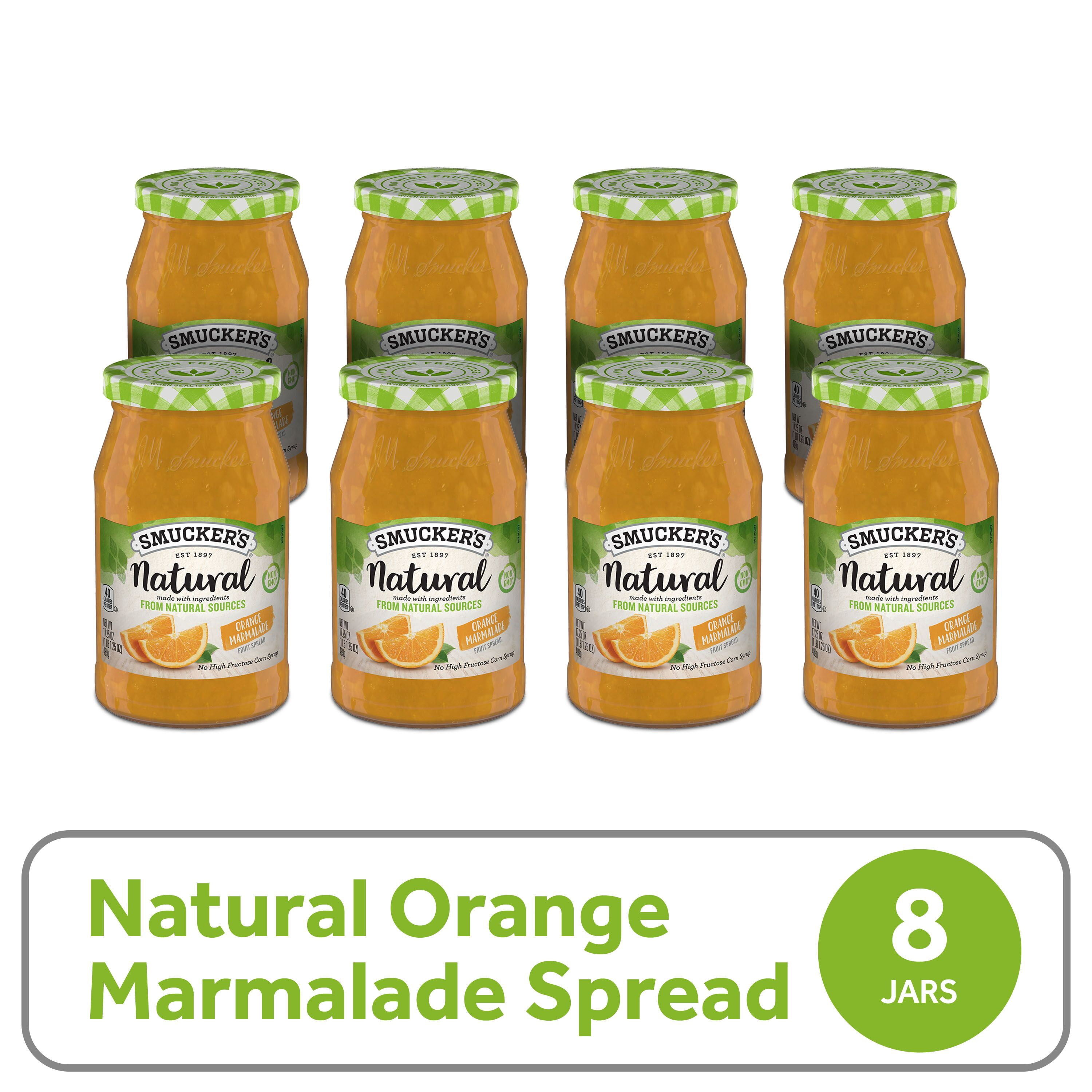 (8 pack) Smucker's Natural Orange Marmalade Fruit Spread, 17.25 oz