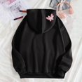 thumbnail image 5 of Bjutir Women Hoodie Sweatshirts Women'Sfall Winter Casual Loose Butterfly Print Pocket Hooded Sweatshirt Black, 5 of 5