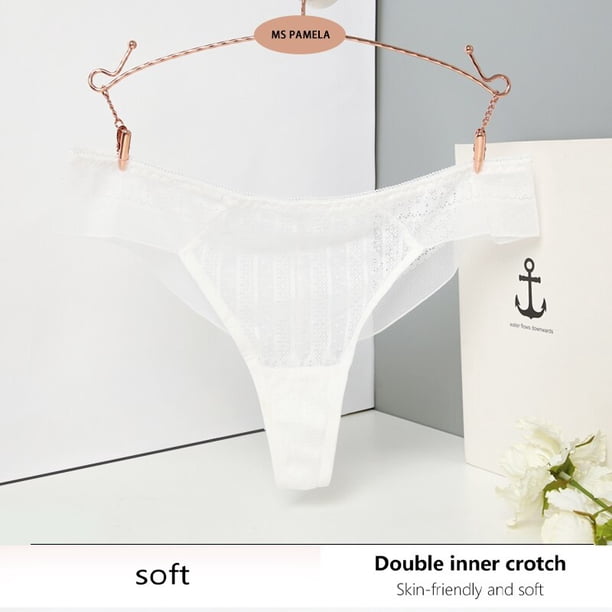 Tangas de encaje sexys para mujer, ropa interior de cintura baja, lencería, M-XXL, 1 unidad