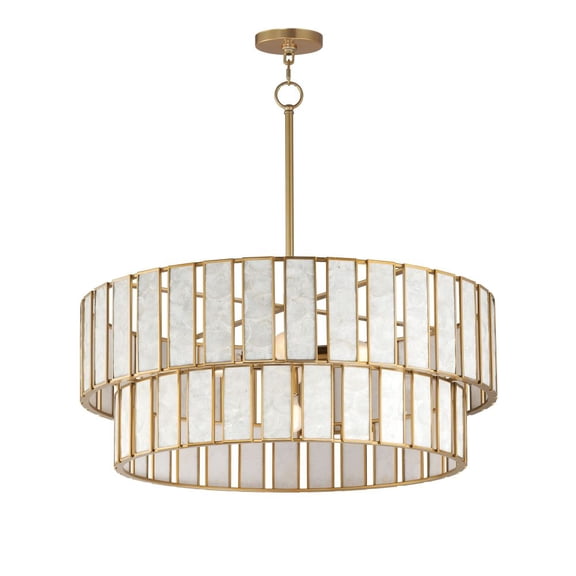12806CZNAB Maxim Lighting Miramar - 6 Light Chandelier-14 Inches Tall and 32.75 Inches Wide