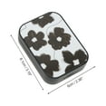 thumbnail image 3 of Unique Bargains 1 Set Contact Lens Case Flowers Rectangular Lens Storage Case White, 3 of 5