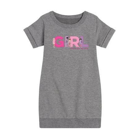

Barbie - Girl Strong Kind Brave Bold and Fearless - Toddler And Youth Girls Fleece Dress