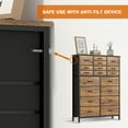 GIKPAL Dressers for Bedroom, Chest of Drawers Dresser with 18 Drawers Fabric Tall Dresser, Steel