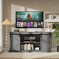thumbnail image 2 of Furmax 65 inch TV Stand Entertainment Center with Sliding Barn Doors and Storage,Gary, 2 of 9