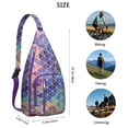 thumbnail image 3 of Fashion Forward Sling Backpack - Runway Inspired Abstract Print Shoulder Bag, Anti-Theft for Urban Life, 3 of 4