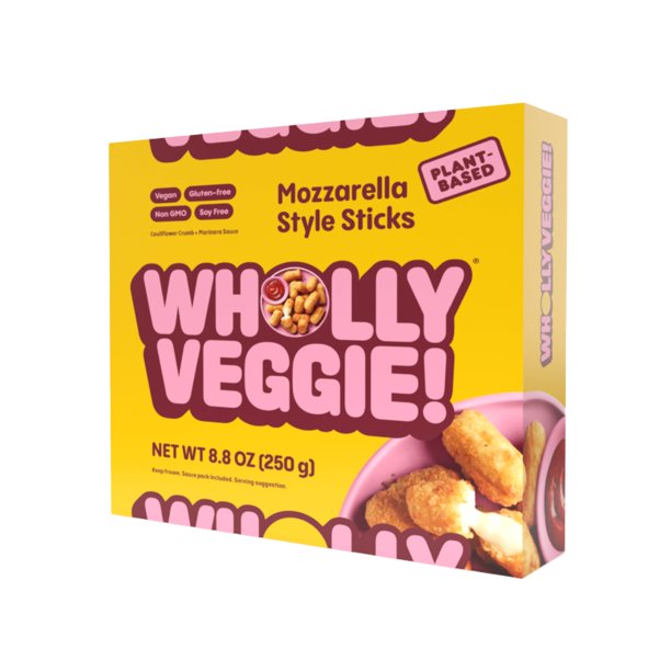 Wholly Veggie DairyFree Mozzarella Cheese Sticks, 8.8oz (Frozen Plant