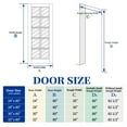 thumbnail image 4 of 24" X 80" Clear Glass Slab Door 10-Lite Interior Doors Solid Wood French Slab Door, 4 of 10