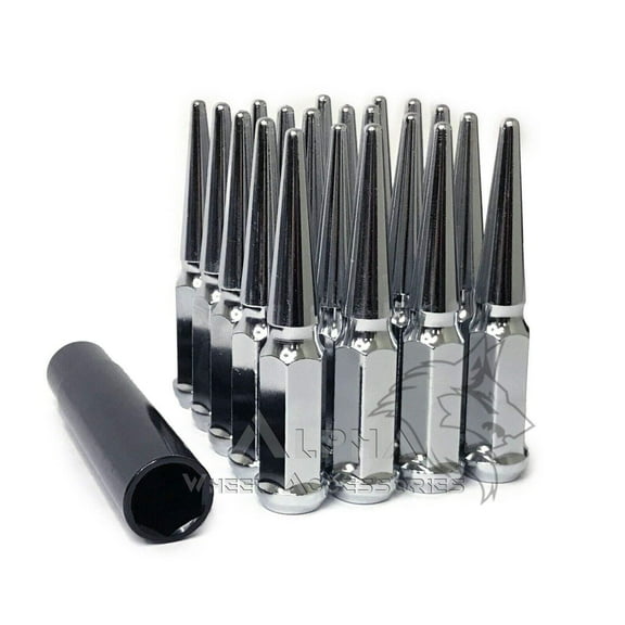 20 Chrome Spike Lug Nuts 14x1.5 For 2011 - Newer Grand Cherokee SRT8 Trackhack