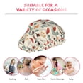 thumbnail image 6 of KLL Colorful Autumn Pattern Shower Cap & Bath Cap for Women,Reversible Oversized Waterproof Shower Caps for all Hair Lengths,Elastic Reusable Bathing Hair Cap, 6 of 6