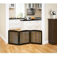 PAWLAND Wooden Freestanding Foldable Pet Gate for Dogs, 24 inch 3 Panel