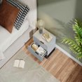 thumbnail image 6 of GVN Nightstand, Bedside Table,22" Grey White Nightstand with 2 Drawer, Bedside Table for Bedroom, 6 of 12