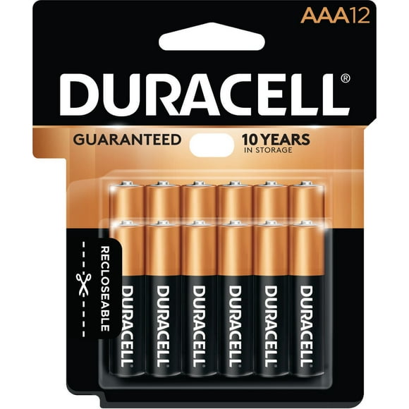 Duracell 1.5V Coppertop Alkaline, AAA Batteries, 12 Pack