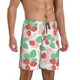 thumbnail image 2 of Pofeuu Strawberry Print Men's Soft Woven Elastic Waistband Sleep Pajama Short-4X-Large, 2 of 6