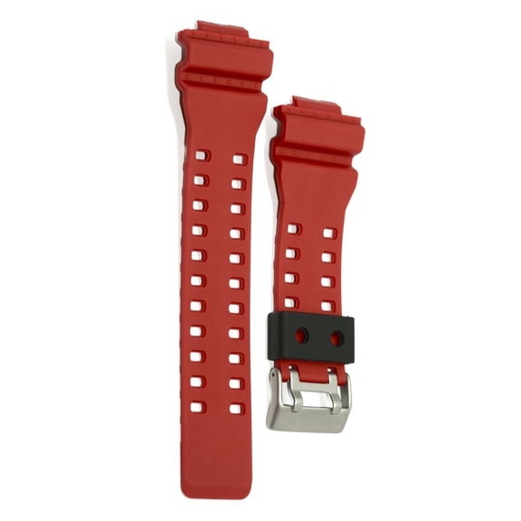 16MM RED BLACK RUBBER WATCH BAND FOR CASIO GSHOCK GA300 GA100 GW8900 GA120 GD110