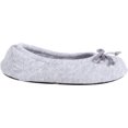 thumbnail image 2 of Women's Isotoner Terry Ballet Flat w/ Satin Bow Heather Grey XL M, 2 of 6