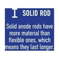 thumbnail image 4 of Water Connection AR136 Aluminum Zinc Water Heater Anode Rod; Hex Head; 3/4 NPT x 44-inch; Stops Sulfur/Rotten Egg Smell (Solid), 4 of 7