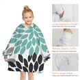 thumbnail image 6 of Simple Petal Shaped Geometric Floral Pattern Blanket Hoodies for Kids 6-13YR Oversize Wearable Blanket Hoodies for Boys Girls Teens, 6 of 7