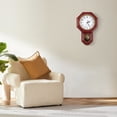 thumbnail image 6 of Vintage Pendulum Wall Clock, Large Roman Numeral Battery-Operated Clock, Silent Non-Ticking Decorative Clock for Living Room Bedroom Office Home Decor, 6 of 9