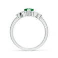 thumbnail image 2 of ANGARA Natural Solitaire Emerald Heart Engagement Ring with Diamond Accents in 14K White Gold for Women (Size-5mm) | May Birthstone, Anniversary, Jewelry Gift for Women | Natural Emerald Ring, 2 of 8