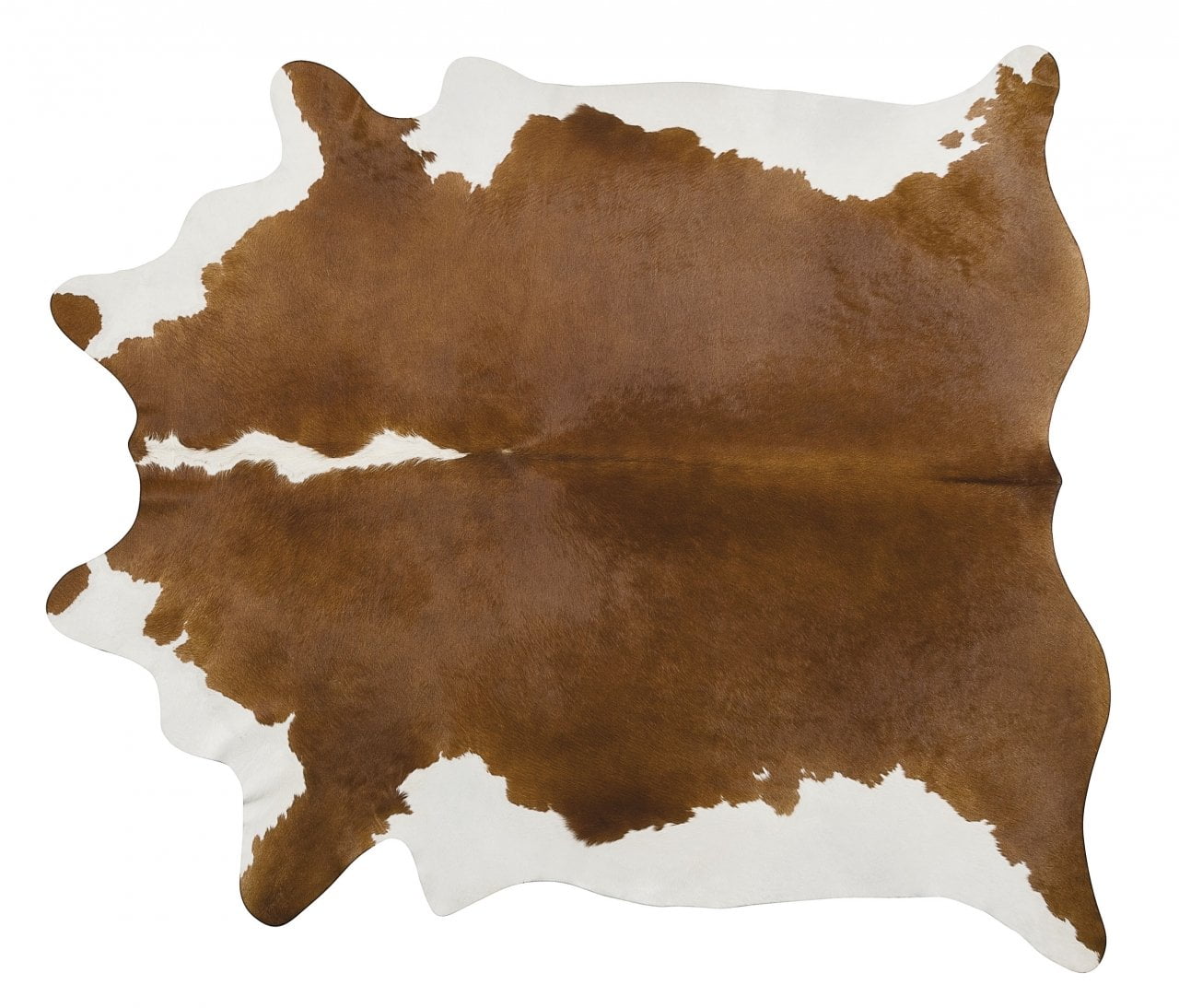 New Brazilian Cowhide Rug Leather HEREFORD BROWN AND WHITE 6'x6' Cow Hide 