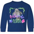 thumbnail image 3 of Inktastic Orlando Florida Cute Swimming Manatee Long Sleeve Youth T-Shirt, 3 of 5
