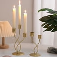 thumbnail image 4 of Hevirgo Taper Candle Holder Metal Curved Candle Holder Table Centerpiece Tapered Pillar Candles Holder for Wedding Festive Decor, 4 of 8