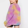 thumbnail image 6 of Mercatoo Teen Girls Tie Dye Crew Neck Sweatshirts Cute Cotton Pullover Sweatshirts Kids Long Sleeve Gradient Color Sweater, 6 of 7