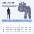 thumbnail image 3 of KLL Rose Flowers Sleepwear Mens Flannel Pajamas,Long Cotton Pj Set, 3 of 7
