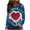 #002-Red, variant on Womens Valentines Shirts with Hearts Prints Casual Round Neck Long Sleeve T-Shirts Gifts