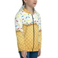 thumbnail image 5 of Pofeuu White Ice Cream Print Teenage Zipper Hoodie Sweatshirts Hooded Casual Jackets With Pocket For Boys Girls-Medium, 5 of 6