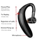 thumbnail image 4 of Auriculares inalámbricos manos con micrófono, Auricular Bluetooth para empresas, teléfonos móviles compatibles, PC, trabajo, entrenamiento, con Sunnimix Auricular Bluetooth, 4 of 8