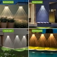 thumbnail image 6 of Solar Fence Lights - 2PK Outdoor Warm White/Daylight White/Cold White 3 Mode Deck Lights for Outside, Fences, Stair Railings, Pools and Walls, 6 of 7