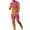 Orange, variant on Mens 2 PC Crew Neck Long Sleeve Gradient Tops and Elastic Waist Drwstring Ankle Pants with Pockets