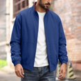 thumbnail image 2 of Kezqiaxn Mens Jackets Plus Size Fashion Zipper Long Sleeve Loose Athletic Jacket Outdoor Turtleneck Outerwear Winter Coat, 2 of 9