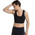 thumbnail image 3 of Men Compression Corset Body Shaper Tank Tops Vest Three-breasted Slimming Shapewear Undershirt, 3 of 4