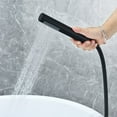 thumbnail image 6 of Gnosall Double Handle Floor Mounted Tub Filler with Handshower in Matte Black, 6 of 15