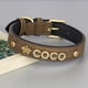 thumbnail image 4 of Custom Dog Name Collar Bling Rhinestone Pet Necklace Collar Personalized Leather Dogs Collar DIY Name Free Bone Paw Heart Charm ShopWise Round, 4 of 9