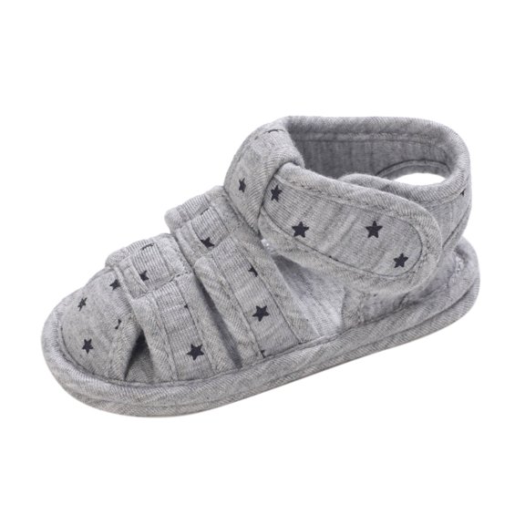 Ticikt Infant Baby Boys Girls Summer Beach Sandals Breathable Athletic Anti-slip Soft Sole Newborn First Walker Crib Shoes,Color:Grey,6-12 Months
