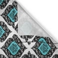 thumbnail image 3 of Ambesonne Floral Kitchen Curtains, Victorian Antique Style, 55"x30", Black Aqua White, 3 of 3