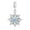 Engraved Snowflake, variant on 925 Sterling Silver Engraved Snowflake Dangle Charm for Bracelet Charms Bangle Pendant Jewelry