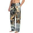 thumbnail image 6 of Vsdgher Wolf Family Winter Wonderland Mens Pajama Pants Sleep & Lounge Pants, PJ Pants-Small, 6 of 6