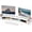 White, variant on Metal Desk Organizers and Accessories, Dual Monitor Stand Riser with Drawer and 2 Pen Holders, Desk Accessories & Workspace Desktop Organizers for Office Supplies (White)