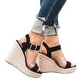 thumbnail image 1 of Women's Snake Heel Wedge Sandals, Leisure Wedges, 1 of 5