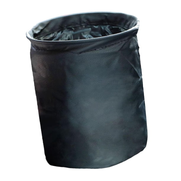 Papelera plegable para coche, gran capacidad, accesorios para automóviles, portátil, impermeable. Negro