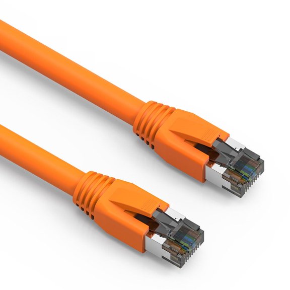 SF Cable Cat8 Shielded (S/FTP) Ethernet Cable, 35 feet - Orange