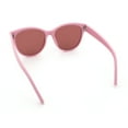 thumbnail image 7 of Womens Round Oversized Horned High Temple Fem Fashion Sunglasses Pink - Burgundy, 7 of 7