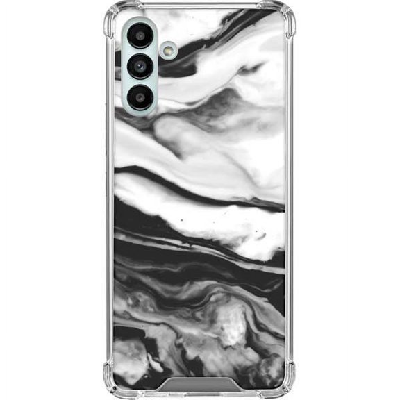 Skinit Marble Black and White Marble Ink Galaxy A13 5G Clear Case
