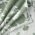 thumbnail image 3 of Beautiful by Drew Barrymore 4-Piece Floral Bath Towel Set, 100% Cotton, Sage Green, 3 of 5